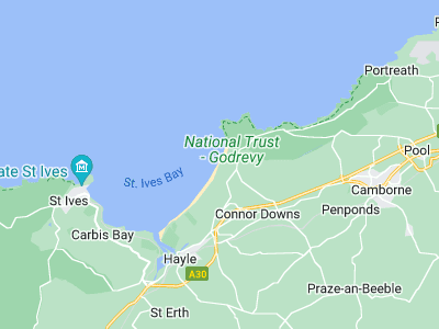 Hayle, Cornwall map