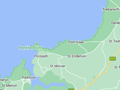 Port Isaac, Cornwall map