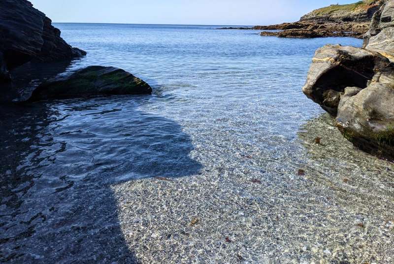 Prussia Cove crystal clear water