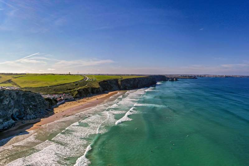 Watergate Bay from above